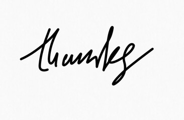 Handwritten inscription. Ink illustration. Modern calligraphy with a brush. thinking 