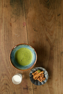 A cup of morning matcha keeps the trouble away.