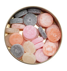 Lollipops candy on a white background.