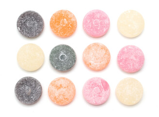 Lollipops candy on a white background.