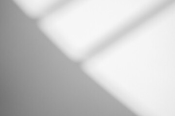 Window shadow drop on white wall background