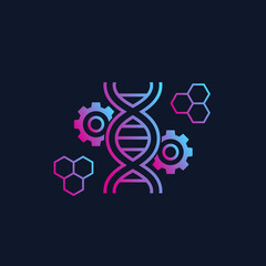 Obraz premium gene editing, genetics vector