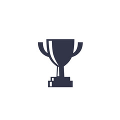 trophy cup, prize icon on white