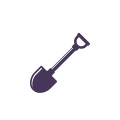 Shovel on white, vector