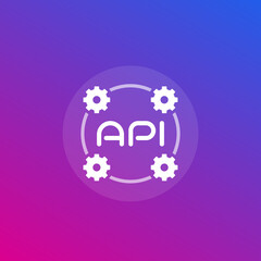API icon, application programming interface and software integration