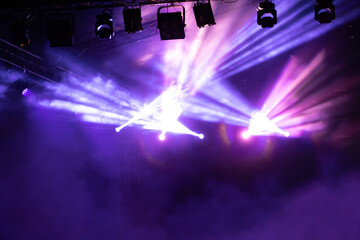 Magic colorful stage lights