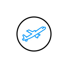 travel airplane transport icon vector