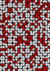 Fototapeta premium Abstract Geometric Pattern generative computational art illustration