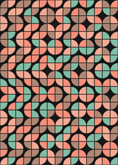 Abstract Geometric Pattern generative computational art illustration