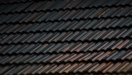 pattern created by roof tiles