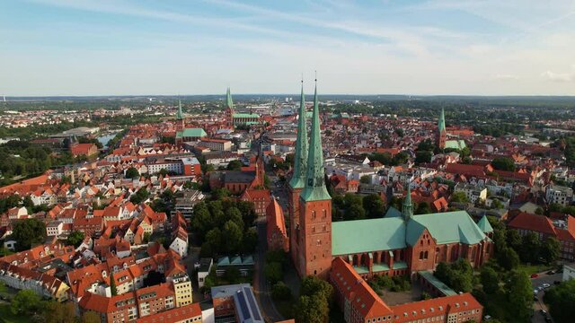 L&uuml;beck Altstadt Panorama beim Dom 