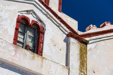 ギリシャ　サントリーニ島のフィラの町並み