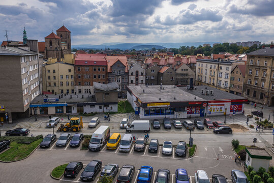 Premium Photo  Aerial view of a medieval castle fortress in the city of  klodzko poland