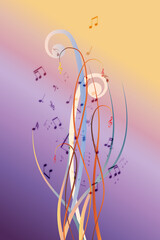 Fototapeta premium musical theme illustration background