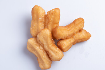 patongo or deep-fried dough on white background