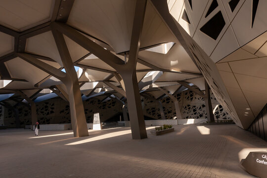 Riyadh, Saudi Arabia - December 30, 2017: APEX Convention Center entrance area