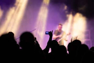 Crowd at concert - summer music festival