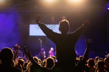 Crowd at concert - summer music festival