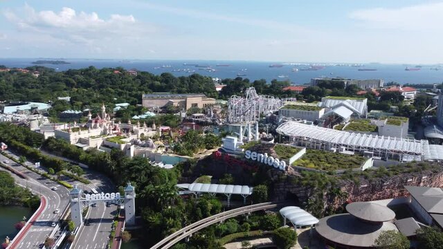 Sentosa Singapore Drone Ariel View
