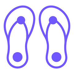 slipper, shoes line icon, vector design usa independence day icon.