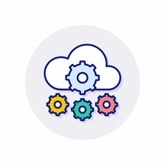 Settings icon in vector. Logotype