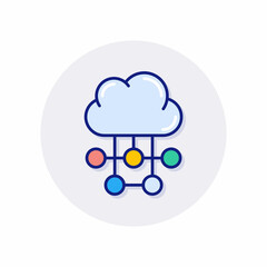 Cloud Connection icon in vector. Logotype