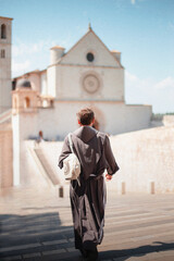 Francescan Friar in Assisi, Italy