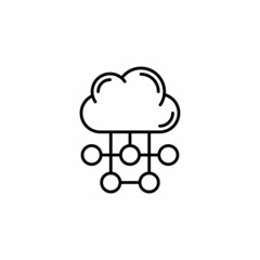 Cloud Connection icon in vector. Logotype