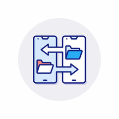 Data Sharing icon in vector. Logotype