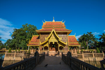 Beautiful Thai temple culture in harmony with nature.