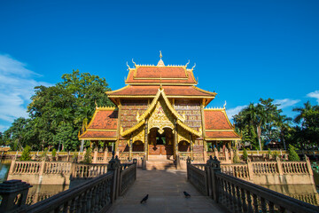 Beautiful Thai temple culture in harmony with nature.