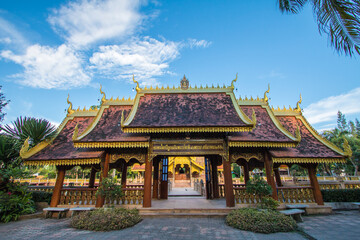 Beautiful Thai temple culture in harmony with nature.