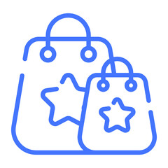 hand bag line icon, vector design usa independence day icon.