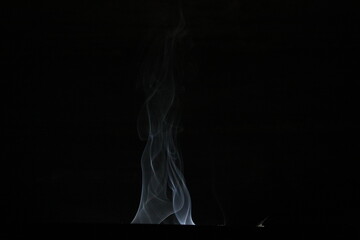 smoke on black background