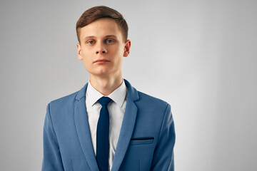 smiling man in suit work office manager