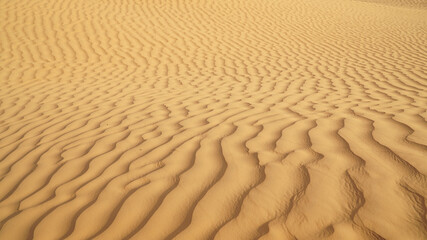 Desert landscape with dunes in the Sahara Desert near Douz, Tunisia.