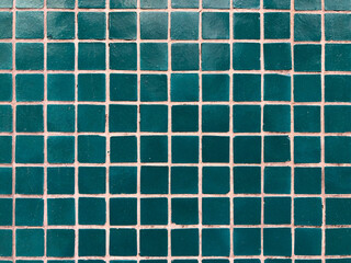 Square blue tiled wall 