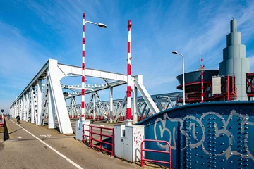 Foto auf Acrylglas The Stadsbrug is a road bridge over the Oude Maas that connects the cities of Dordrecht and Zwijndrecht, Zuid-Holland province, The Netherlands © Holland-PhotostockNL