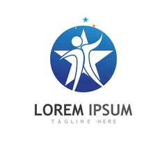 Human character logo sign