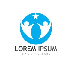 Human character logo sign