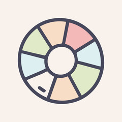 Obraz premium Circle loading color vector doodle simple icon