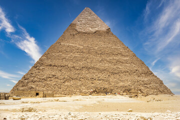 Fototapeta na wymiar The Pyramid of Khafre or of Chephren ( Giza - Egypt )
