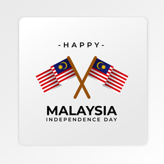 Malaysia independence day greeting design