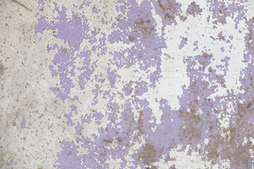 Bubbled old concrete painted wall. Aged weathered background patterns