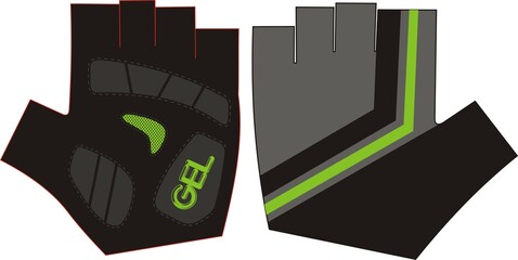 Short finger cycling gloves models