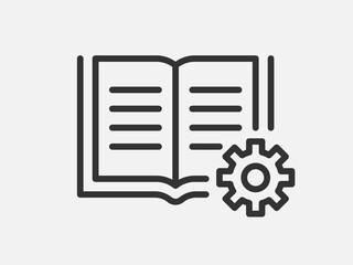 Guide icon vector, user manual. Service information document, instruction.