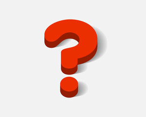 Large question mark. Searching for answer. Vector illustration.
