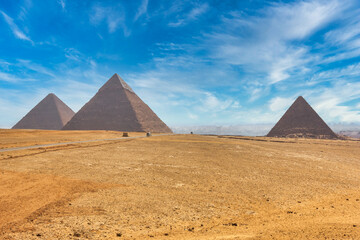 Fototapeta na wymiar Pyramids of Giza - Egypt -
