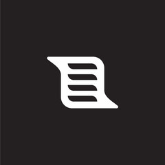 text paper bubble communication logo vector