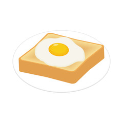 目玉焼きトースト
